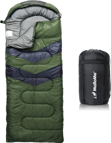 Miniatura 25 de MalloMe Sacos de dormir para adultos para clima frío y cálido, saco de dormir para mochileros para niños de 10 a 12 años, niñas, niños, ligeros