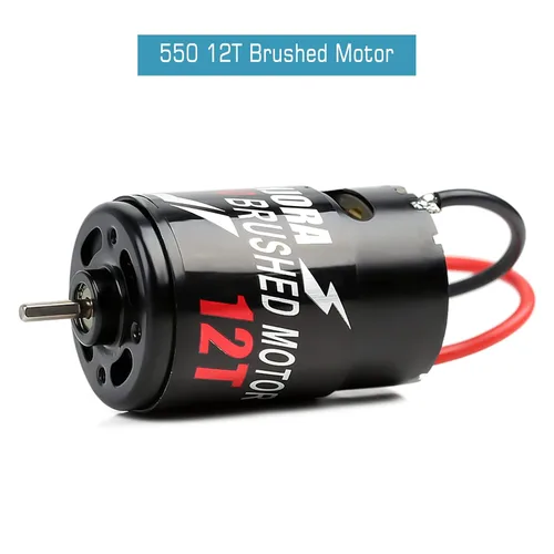 Miniatura 4 de INJORA Motor RC 550 cepillado a prueba de agua para 1/10 camión de carrera corta Slash VKAR 10SC HPI HoBao HuanQi 727 (12T)
