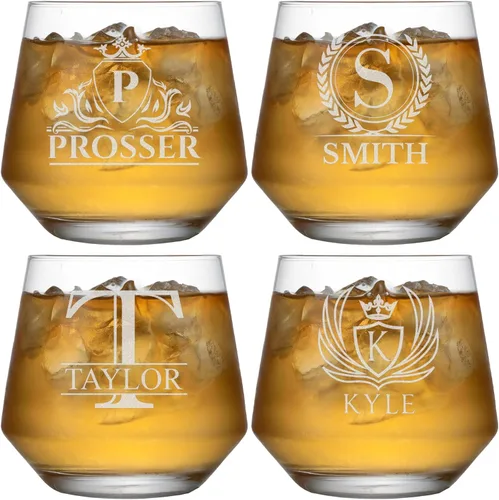 Miniatura 9 de Vaso de whisky personalizado grabado con tu texto personalizado, vaso de bourbon grabado de 12 onzas para cócteles, regalo personalizado para Gafas