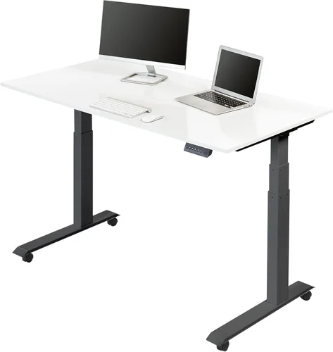 Miniatura 12 de Stand Up Desk Store Escritorio eléctrico de altura ajustable con memoria programable (marco negro/parte superior negra mate, 48 pulgadas de ancho)