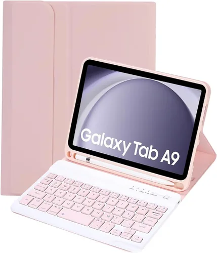 Miniatura 7 de Funda de teclado para Samsung Galaxy Tab A9 de 8.7 pulgadas 2023, teclado desmontable con soporte para lápiz, funda protectora para tablet Tab A9