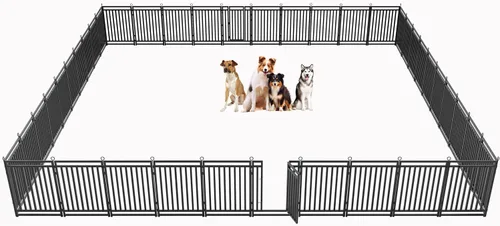 Miniatura 12 de Valla para perros para exteriores e interiores, 40 pulgadas de altura, 16 paneles de corral para perros grandes, medianos y pequeños, corral