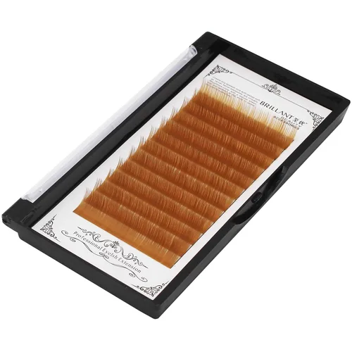 Miniatura 11 de Scala - Pestañas postizas de grosor de 0.004 in, rizo C, marrón claro, marrón oscuro, negro y marrón, extensión de pestañas postizas naturales