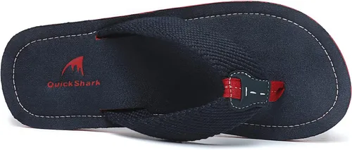 Miniatura 3 de Quickshark Sandalias de cuero para hombre, con soporte de arco, para playa
