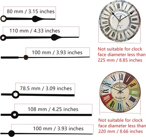 Miniatura 5 de TIKROUND Youngtown 12888 - Reloj de pared de cuarzo para bricolaje, piezas de repuesto de mecanismo de movimiento de repuesto de movimiento
