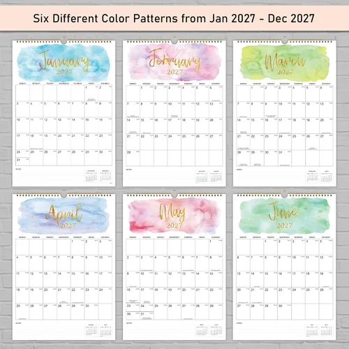 Miniatura 5 de Calendario de pared 2026 – Calendario de pared colgante 2026 de enero de 2026 a diciembre de 2026, 11.4 x 14.6 pulgadas, encuadernación de doble