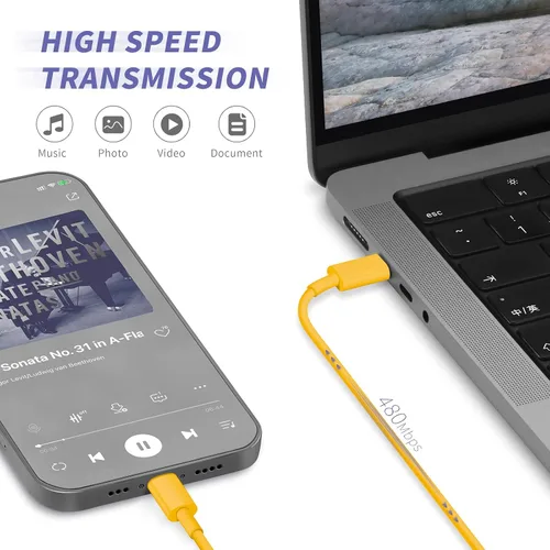 Miniatura 5 de Cargador de iPhone de carga rápida, [certificado MFi] Paquete de 20 W tipo C bloque de carga rápida con [10 pies y 6 pies] USB C a cable Lightning