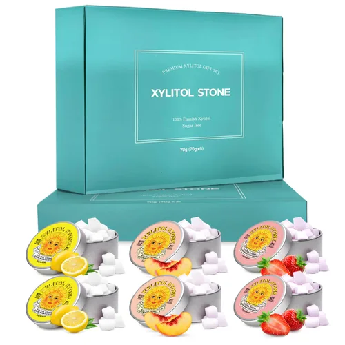 Miniatura 33 de Xylitol Stone Caramelos sin azúcar - Veganos y compatibles con dieta cetogénica, caramelos duros únicos sin azúcar - Dulces con 100% sabor natural