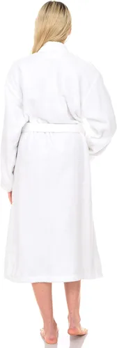 Miniatura 2 de TowelSelections Bata de baño tipo kimono de tela de rizo 100% algodón para mujer