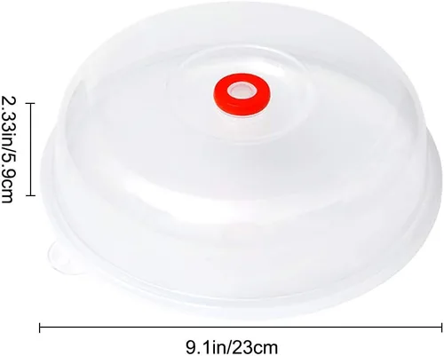 Miniatura 6 de KINGZHUO Cubierta para microondas de 9 pulgadas, placa protectora de alimentos sin BPA y protector de salpicaduras