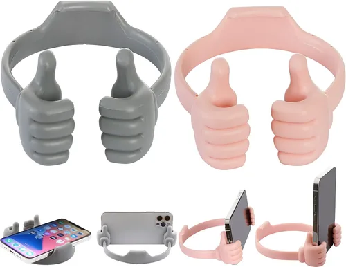 Miniatura 15 de Honsky Soporte para Teléfono Celular Paquete de 2, Soporte Perezoso para Teléfono Thumbs Up, Base Flexible Ajustable Universal para Todos