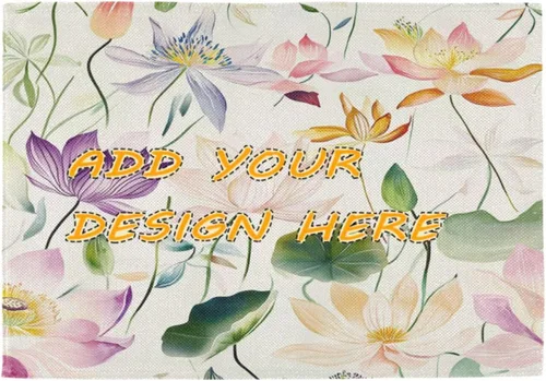 Personalizado Bangladesh Water Lily Belleza Flores Configuración de mesa para mesa de comedor Decoración Cena Impermeable Manteles individuales