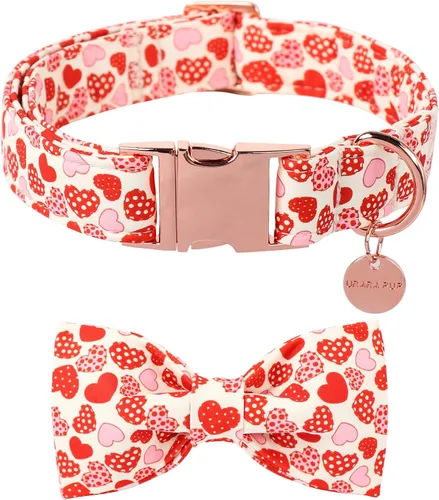 Miniatura 19 de Collar de Navidad para perro con pajarita, collar de Navidad para cachorros, hembras, machos, perros o gatos, collares con lazo con hebilla de metal