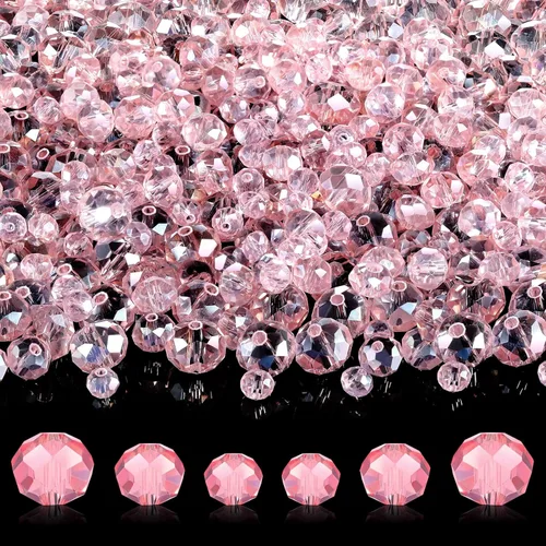Miniatura 13 de WILLBOND 600 cuentas de cristal para hacer joyas, atrapasoles a granel, piedras preciosas sueltas para el día de San Valentín, vacaciones Verde
