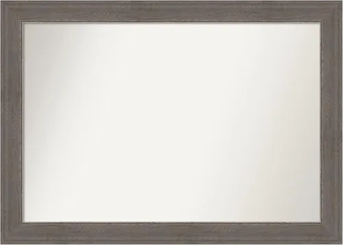 Miniatura 363 de Amanti Art Espejo de pared personalizado no biselado (24.5 x 24.5 pulgadas), marco gris marrón alta, varios tamaños personalizados, espejo de baño