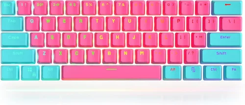 Miniatura 34 de GTSP 61 Teclas 60 Por Ciento, Teclas Ducky One 2 Mini para Teclado Mecánico Perfil OEM RGB PBT Set de Teclas con Extractor de Teclas para Cherry MX