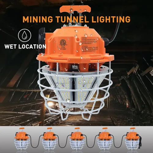 Miniatura 3 de NS Luz de trabajo temporal LED de 150 W, 24750LM Luz diurna enlazable blanca 5,000 K lámpara colgante portátil Iluminación de trabajo Cubierta