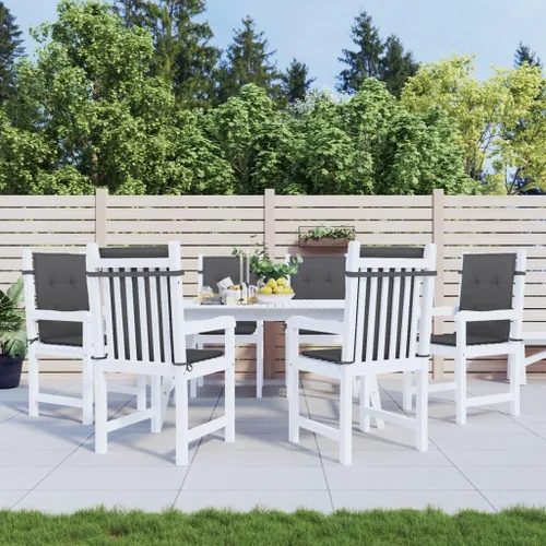 Miniatura 11 de Cojines de silla Lowback, 4 unidades, color antracita melange, 39.4 x 19.7 x 1.6 pulgadas, cojines de tela para Sillas De Comedor, cojines y cojines