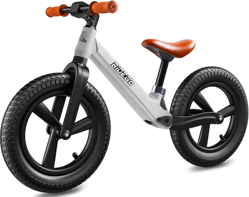 Ridego Bicicleta de equilibrio de 14 pulgadas para niños de 3 a 6 años, bicicleta ligera para niños con asiento ajustable, bicicleta de empuje con