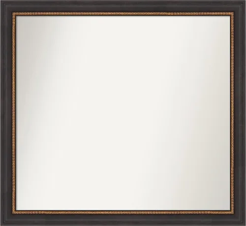 Miniatura 219 de Amanti Art Espejo de baño negro para sobre el fregadero, 23 x 23 pulgadas, espejo cuadrado negro Ashton, marco de madera tradicional mediano, se