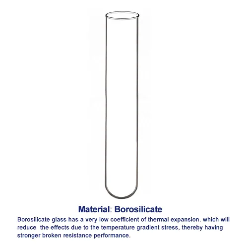 Miniatura 3 de Labasics Paquete de 15 tubos de ensayo de fondo redondo de vidrio borosilicato, 1.181 in de diámetro exterior x 6.496 in de longitud (paquete de 15)
