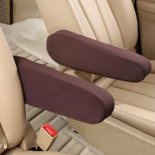 Miniatura 2 de 1 par de fundas de reposabrazos de asiento de tamaño universal, funda para reposabrazos de asiento delantero de automóvil, funda de repuesto de tela