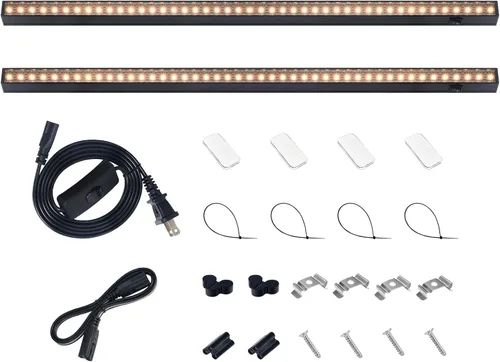 Miniatura 30 de Barrina Luz de cultivo para plantas de interior, luz solar de espectro completo, lámpara de crecimiento de 1 pie, bombillas LED de crecimiento, tira