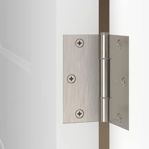 Miniatura 3 de National Hardware Bisagras de protección contra chirridos de 1/4 pulgadas, esquinas cuadradas de radio de 3 unidades en níquel satinado N830-448