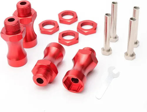 Miniatura 6 de Paquete de 4 adaptadores de conversión de cubo hexagonal de aluminio de 0.472 in a 0.669 in para 1/8 1/10 RC piezas de actualización de automóvil