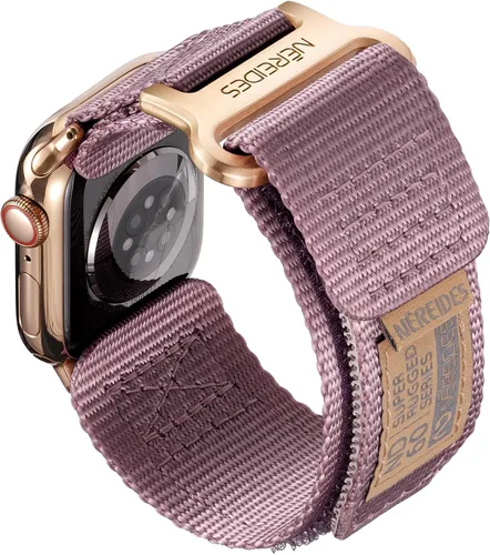 Miniatura 23 de Nereides Compatible con Correa de Apple Watch Ultra 3/2/1, Correa Deportiva de Nylon con Diseño Tejido para 49 mm (L, Negro)