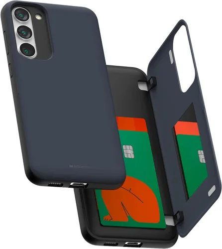 Miniatura 33 de GOOSPERY Funda tipo cartera para Samsung Galaxy S22 Ultra, [tarjetero] parachoques magnético de puerta con cierre automático, cubierta protectora