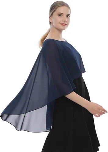 Miniatura 5 de EVQ Capelets - Chales y envolturas de gasa para vestido de noche capas de boda