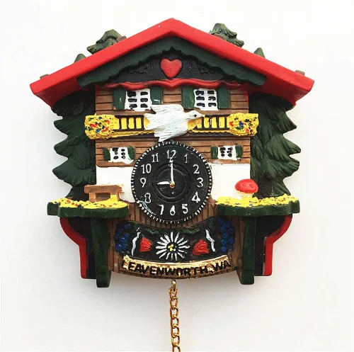 Miniatura 2 de Reloj de cuco estilo Leavenworth Washington State USA America Nevera Magnet Souvenir Gift Collection