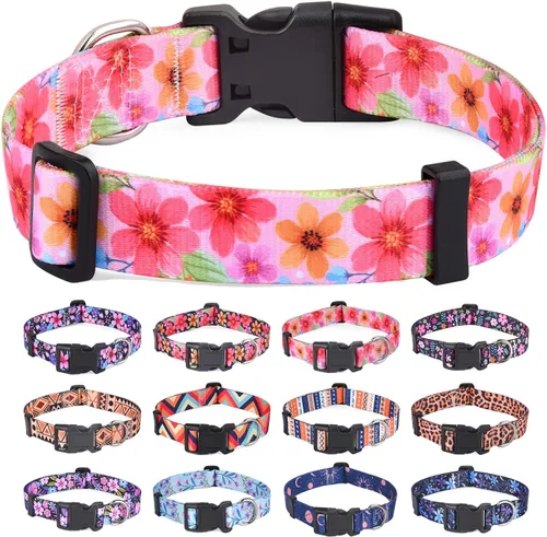 Miniatura 24 de Collar para Perros para Perros Pequeños y Gatos, Collar Suave y Cómodo para Mascotas para Perros Pequeños, Medianos y Grandes, Patrón Geométrico