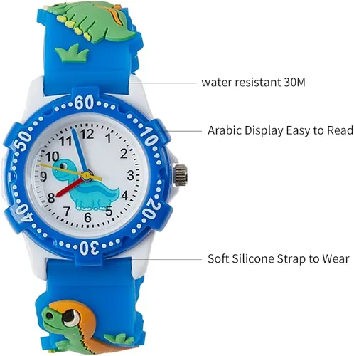 Miniatura 4 de Child's love Relojes para niños, relojes de dibujos animados 3D para uso diario, relojes impermeables para niños, regalos para niños de 3 a 12 años