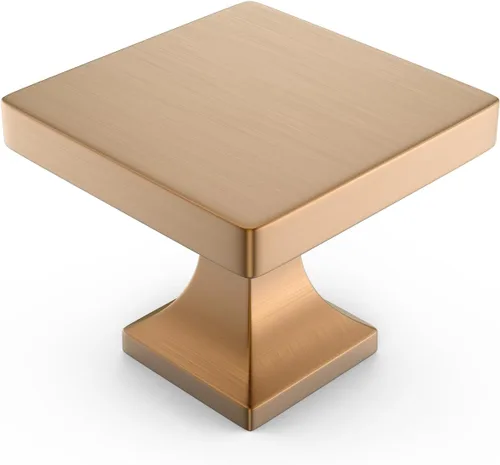 Miniatura 9 de Homdiy Paquete de 5 tiradores para gabinete color negro mate, manijas de zinc de aleación para cajones y aparadores, accesorios de cocina