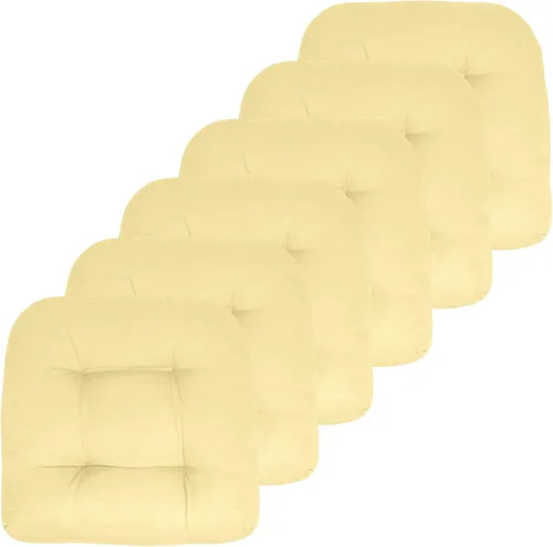 Miniatura 22 de Sweet Home Collection - Cojines para silla de patio al aire libre, cojines prémium con relleno grueso y cómodo de fibra, con tul, 19 x 19 pulgadas