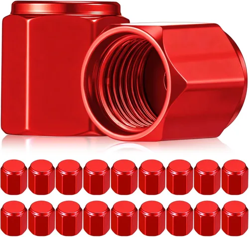 Miniatura 8 de Mudder 20 Tapas de Válvula de Neumático, Tapas de Vástago de Válvula de Aluminio en Forma Hexagonal con Sello de Junta Tórica de Goma, Cubiertas