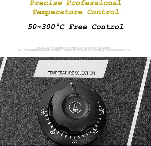 Miniatura 7 de Freidora eléctrica de 22.8 cuartos de galón con temporizador, freidora de cocina de acero inoxidable con cesta y tapa para pavo, papas fritas