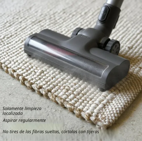 Miniatura 2 de S & L Homes Alfombra de Área de Yute y Algodón Tejida a Mano Natural Estilo Granja para Sala de Estar Dormitorio Cocina Pasillo Entrada - Decoración