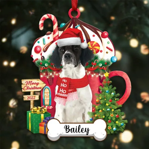 Miniatura 36 de Amantes de los perros de Navidad – Navidad de perros disponibles para muchos perros Shi Tzu – Adorno con forma personalizada, adorno de Navidad