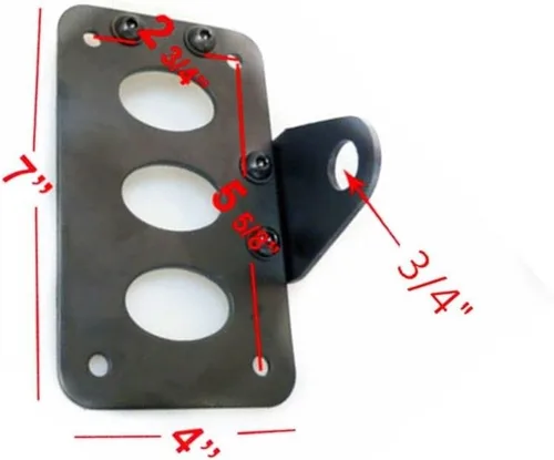 Miniatura 8 de Parrilla de motocicleta, lámpara de luz trasera para Harley Honda, Kawasaki, Suzuki, Yamaha, Triumph, Victory, XL, FL CB, Cafe racer, Bobber Cromado