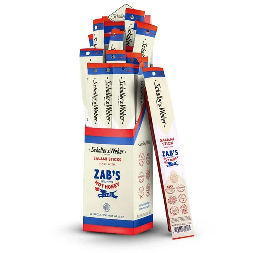Miniatura 10 de Schaller & Weber Crown Maple Salami Stick, Hickory Smoked, All-Natural, aperitivos de carne listos para comer, 0.85 onzas (paquete de 6)