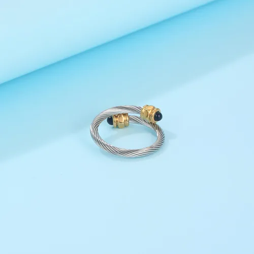 Miniatura 5 de Anillo de cable para mujer, un anillo de perla de puño diseñado para adaptarse a circunferencias de dedo entre 70mm-90mm