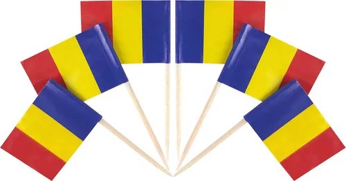 Miniatura 67 de QQSD Bandera de Albania palillo de dientes Albania Pequeña Bandera para cupcakes, 100