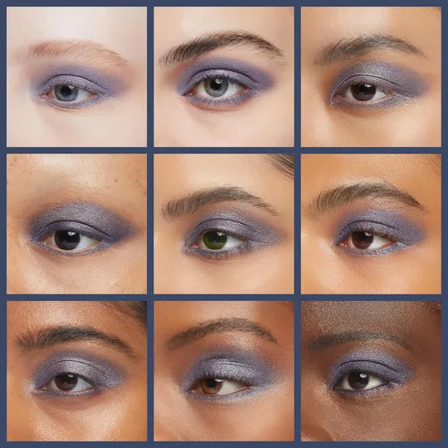 Miniatura 2 de Pure Ziva Sombra de Ojos Individual Vegana en Polvo Prensado Opaco de Terciopelo Azul Claro Pálido con Brillo Huevo de Petirrojo; Sin Talco, Azul