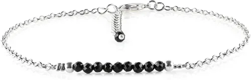 Miniatura 25 de YANARA Pulsera de tobillo para mujer, piedra de nacimiento natural, cuentas de piedras preciosas, tobillera delicada hecha a mano de 9 pulgadas +