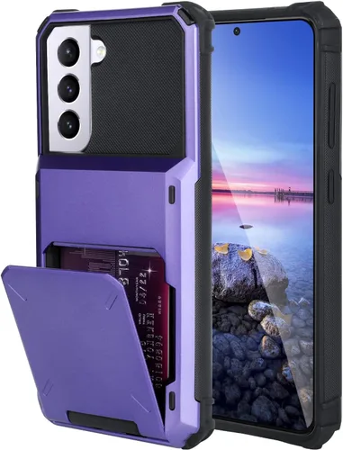 Miniatura 58 de Funda tipo cartera para Samsung Galaxy S22 Ultra con 4 ranuras para tarjetas de crédito a prueba de golpes, funda híbrida de protección reforzada