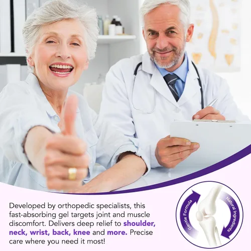 Miniatura 4 de Paquete de 2 masajes de gel morado para articulaciones, crema de masaje calmante para actividades articulares, músculos, rodillas, lumbar, cuello