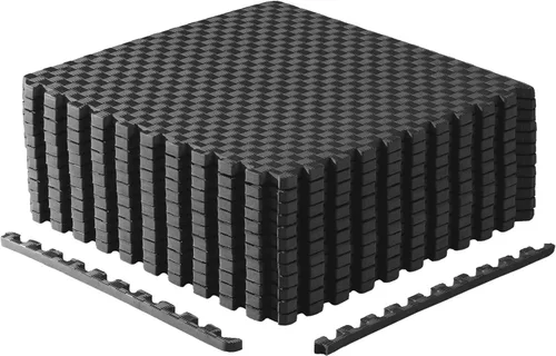 Miniatura 16 de CAP Puzzle Exercise Mats 3/4” Thick EVA Interlocking Foam Tiles for Home Gym Flooring Multiple Options Guijarro - Negro